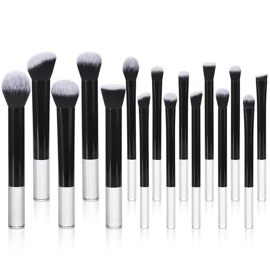 111 Transparent Makeup Brushes 22 Pcs Makeup Kit, Premium Synthetic Foundation Brush Eyeshadow Brush Make up Brushes Set With Beauty puff (Black, transparent, 22pcs)