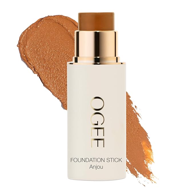 Ogee Sculpted Complexion Foundation Stick (Anjou 11.5N - Deep Beige, Golden Undertones) Full Coverage Foundation Makeup - Instantly Balance & Even Complexion - 70% Organic Ingredients