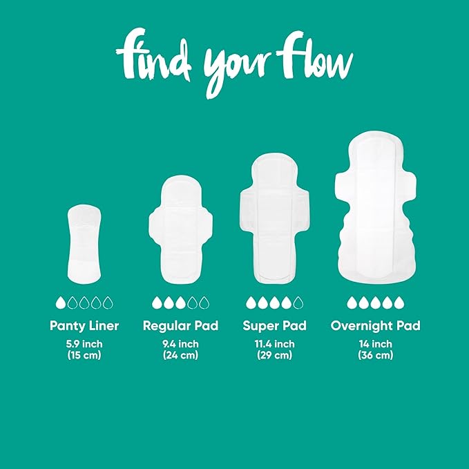 Oi | Organic Initiative - Ultra-Thin Pads with Wings | 100% Certified Organic Cotton, Unscented | Leak Free, Biodegradable | Non-GMO, Toxin Free (Super, 48, Count)