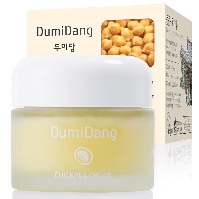Chickpea Cream - Korean Traditional Vegan Skincare Formula, Deep Moisture Cream with Fermented Chickpeas, Squalane & Shea Butter, 50g | 1.76oz.