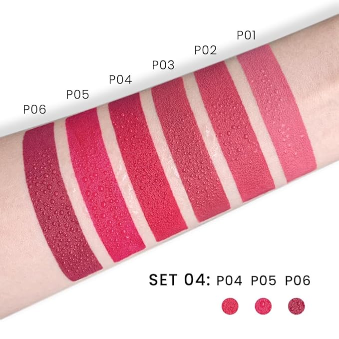 3 Pcs Matte Velvet Lipstick Set, Nude Long Lasting Matte Lipstick 24H Waterproof, Natural Lip Makeup, Non-Stick Lipstick Makeup for Women