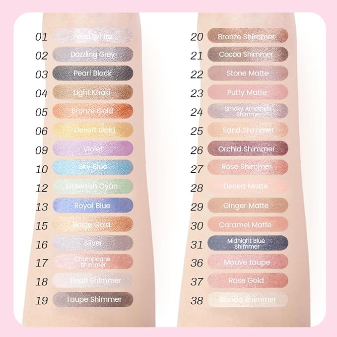 evpct 1Pcs Ginger Matte Cream Eye Shadow Brightener Sticks for Eyes Waterproof Pigmented, Double Ended Cream Eyeshadow Stick Pencil Pen with Applicator, Eye Shadow Palette Highlighter Makeup 29