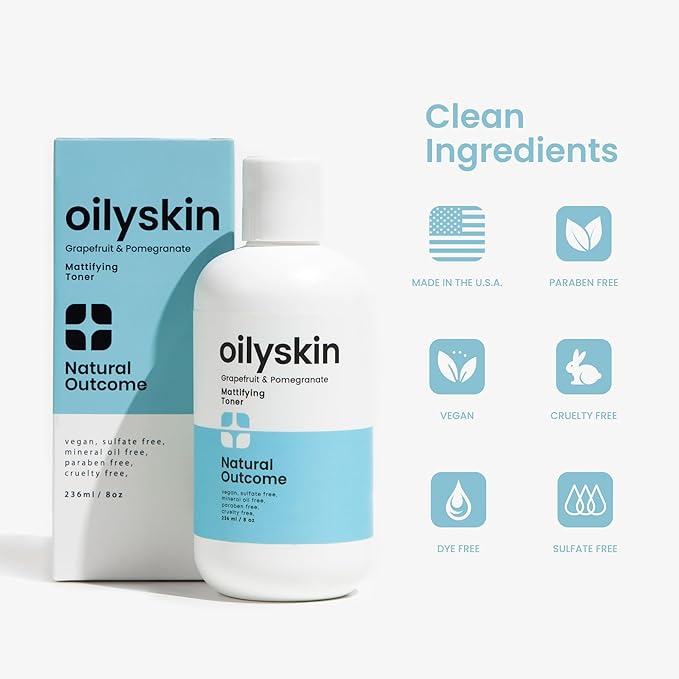 Oily Skin Face Toner | Purifying Astringent Facial Toner | Naturally Keeps Skin Matte & Shine Free | Minimizes Appearance of Pores While Keeping Skin Hydrated with Aloe Vera | 8 oz