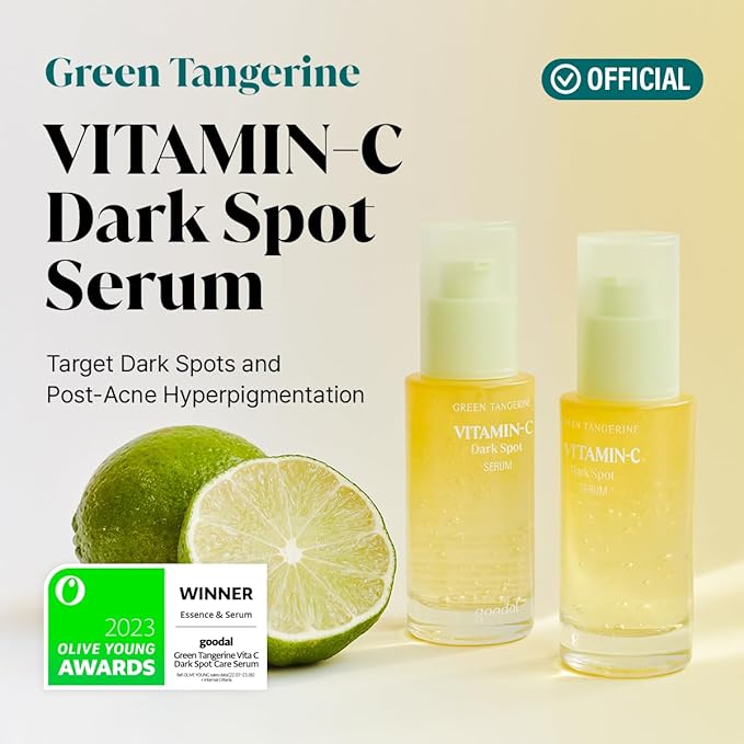 GOODAL Green Tangerine Vitamin C Glow Kit – Serum, Cream & Eye Patch Set | Korean Skincare for Dark Spots & Radiance | Get Sheet Mask 5-Pack for $4 with Bundle Purchase