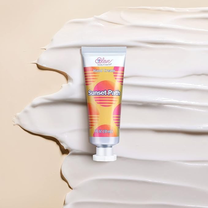 BODY & EARTH # LOVE Hand Cream Set Hand Lotion Gift Set for Women, 6-Pack of Travel Size Hand Lotions, Enriched with Shea Butter for Nourishing Dry Hands, Birthday Gifts for Christmas