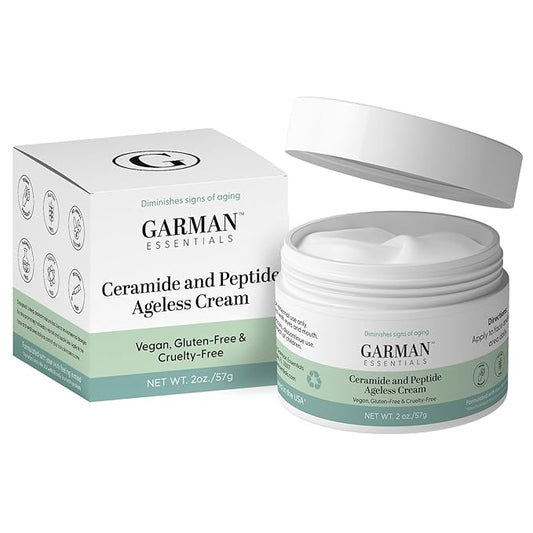 Ceramide and Peptide ageless Cream, Daily Facial Repair Moisturizing Cream, Skincare, Moisturizer, Safe for Sensitive Skin, Vegan, Gluten-Free