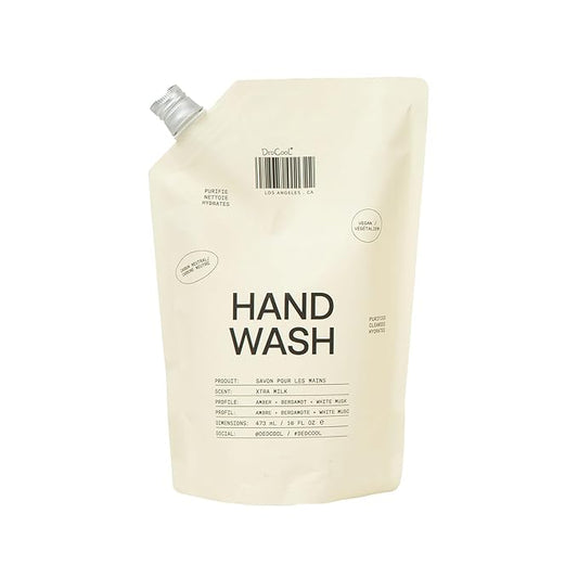 DedCool Xtra Milk Hand Wash | Hydrating Gentle Hand Cleanser | Squalane, Aloe & Marshmallow Root | Non-Toxic, Vegan, Carbon-Neutral | Moisturizing Formula for Daily Use | 16 fl oz