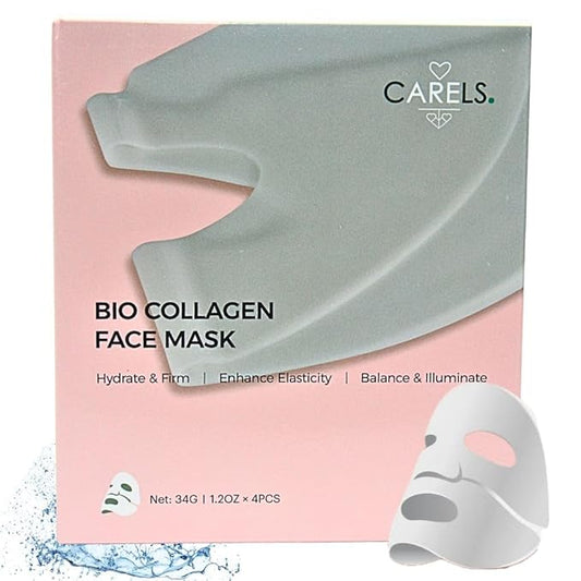 Bio Collagen Face Mask – Deep Collagen Overnight Mask, Hydrating Collagen Face Mask– Overnight Skincare Treatment for Women & Men – Moisturizing Facial Sheet Mask