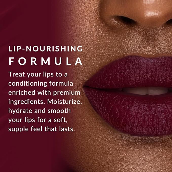 Flori Roberts Luxury Lipstick, Vibrant Lip Makeup for Women of Color or Deeper Skin Tones, Demi-Matte Texture, Hydrates and Conditions Lips