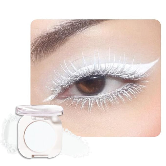 Single Matte Eye Shadow Palette Makeup, White Matte Eyeshadow for Women, Monochrome Eye Shadow Makeup, Pigmented Waterproof Sombras Para Ojos, Vegan, Talc, Paraben & Cruelty Free, 26