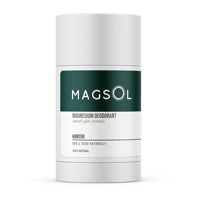 MAGSOL Natural Deodorant for Men & Women | Aluminum Free Deodorant | Gentle on Skin with Sweet Almond Oil & Beeswax | Baking Soda Free | Paraben & Pthalate Free | Hunter