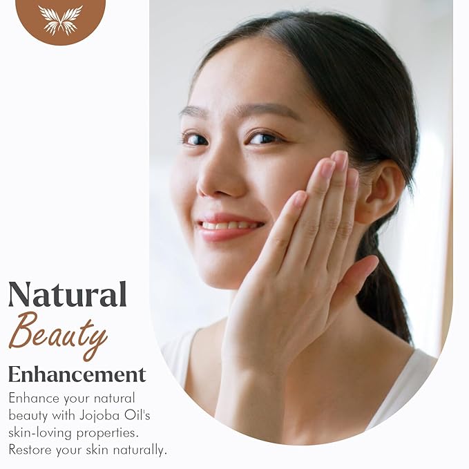 USDA Certified Organic Jojoba Oil (4 Oz) 100% Pure Natural, Chemical-Free, Hexane-Free, Hair Growth, Scalp Care, Skin Hydration, Nails Natural Beauty Enhancement, Anti-Aging