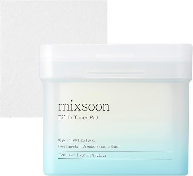 mixsoon Bifida Toner Pad,Moisture Barrier, Bifida Ferment Lysate, Rayon Sponge Pad (250ml/8.45fl.oz/120 Sheets)