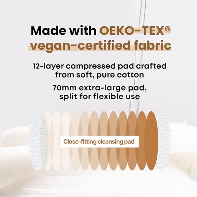 Rice Water Cleansing Pads – Makeup Remover Wipes & Korean Toner Pads with Centella Asiatica, Exfoliating for Blackhead Removal & Pore Minimizer, 50 Pad