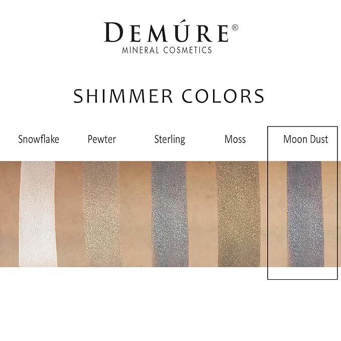 Demure Mineral Make Up (Moon Dust) Eye Shadow, Shimmer Eyeshadow, Loose Powder, Glitter Eyeshadow, Eye Makeup, Professional Makeup