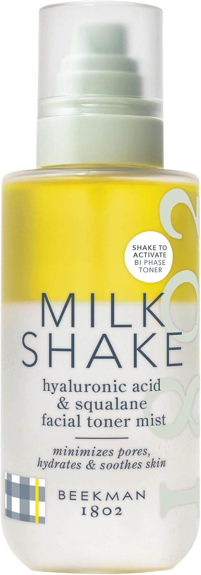 Beekman 1802 Milk Shake Hydrating Face Mist - Hyaluronic Acid & Squalane Facial Mist Minimizes Pores & Gently Moisturizes - Makeup Setting Spray - Fragrance-Free