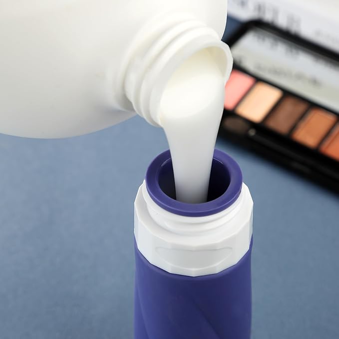 Gemice Travel Bottles for Toiletries, 3oz Tsa Approved Travel Size Containers BPA Free Leak Proof Travel Tubes Refillable Liquid Travel Accessories with Clear Toiletry Bag (4 Pack)