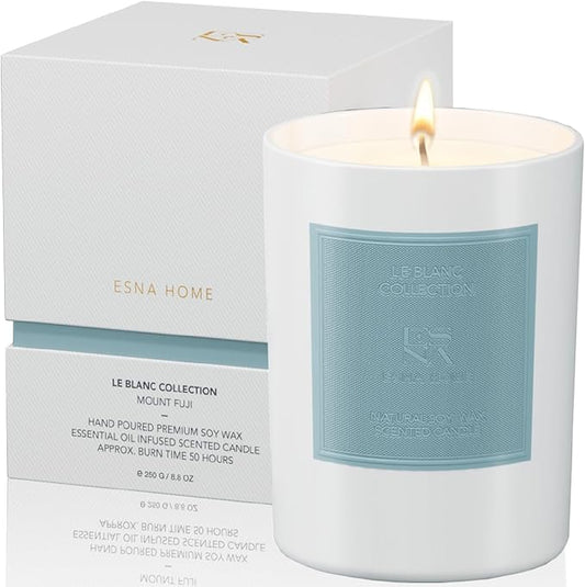 Luxury Scented Candle Hand Poured All Natural Soy Wax Essential Oil Stress Relief Candle for Home Scented Aromatherapy Birthday Gifts for Women Christmas Gifts for mom Couples 50 hrs