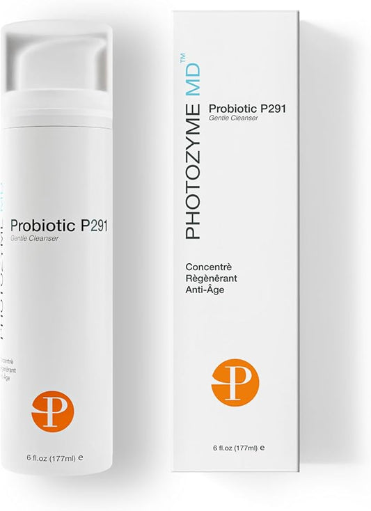 Photozyme Probiotic P291 Gentle Cleanser - Face Wash That Cleans and Tones - Removes Makeup and Impurities - pH Balances The Skin - Promotes Healthy Skin - 6 fl oz./177 ml