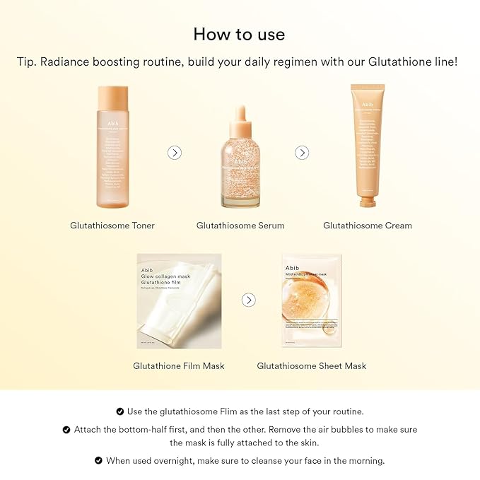 Abib Glow Collagen Mask Glutathione Film 4 Sheets