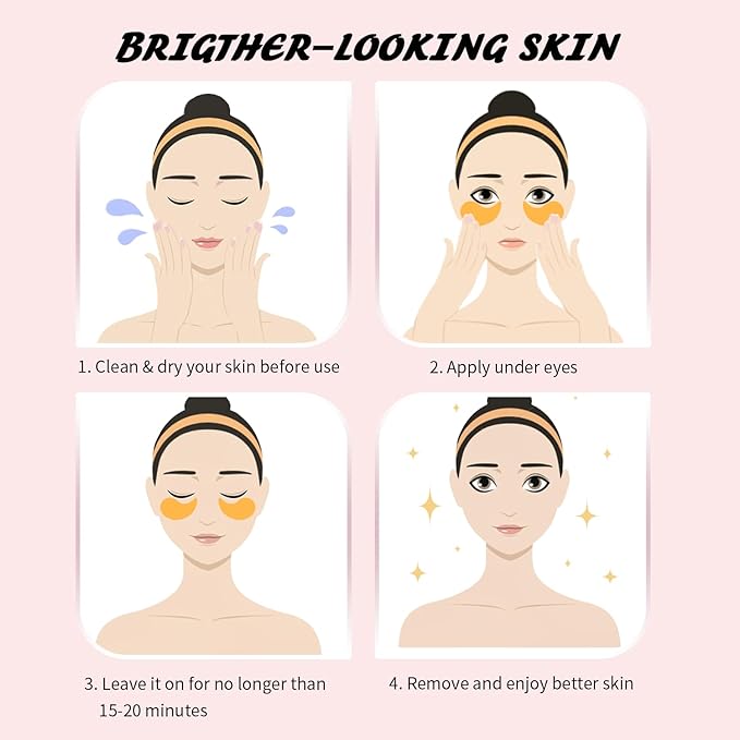 Eye Masks (24 Pairs) - Gifts for Her - Caffeine, 24K Gold and Retinol Under Eye Patches for Puffy Eyes, Dark Circles & Fine Lines, Bachelorette Party Favors, Birthday, Bridesmaid Gifts