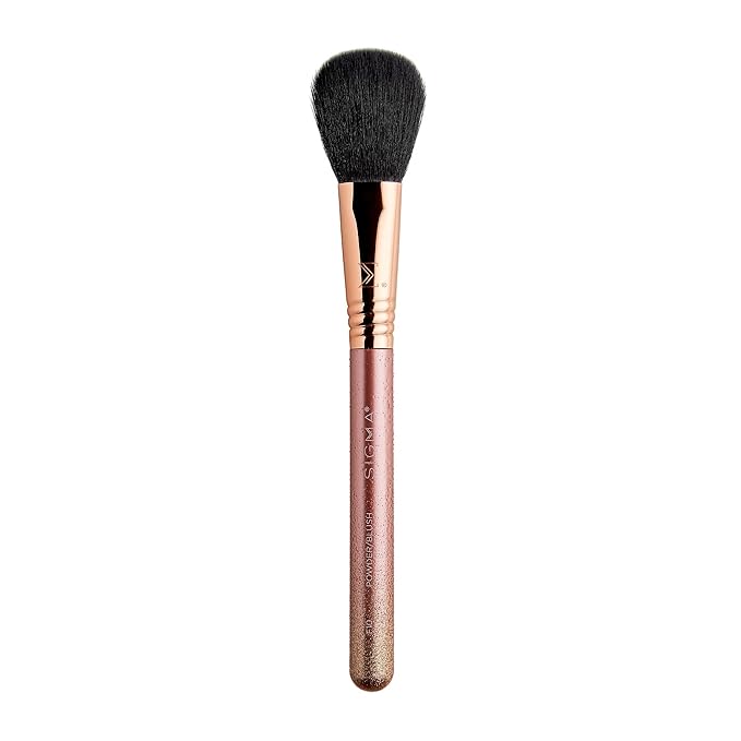 Sigma Beauty Modern Beauty Makeup Brush Set – Set of 5 Face and Eye Makeup Brushes for Eyeshadow, Blending Setting, Highlighting, Concealing & Contouring, Includes Rose Colored Small Makeup Bag
