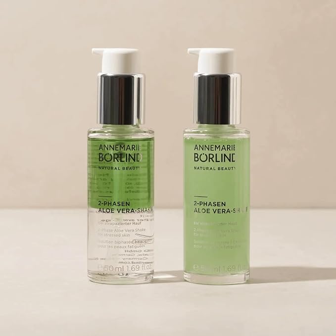 ANNEMARIE BÖRLIND - 2 Phase Aloe Vera Shake - Hyaluronic Acid + Aloe Vera + Black Currant Seed Oil For Soothed Skin - Soothing, Relaxing, Nourishing - 50ml