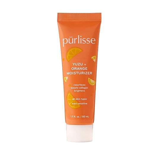pürlisse Yuzu + Orange Hydrating Face Moisturizer - Vitamin C Face Cream for Radiance & Improved Texture - Boosts Natural Collagen Production & Helps Firm Skin for a Youthful Complexion (1.7 Fl oz)