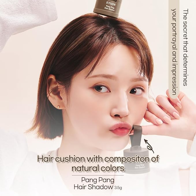 ETUDE Hair Pang Pang Shadow, Light Brown, Waterproof, For Facial Makeup, Hairline and Thin Hair, Hairline Powder