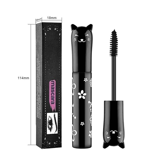 6 Colors Cat eye mascara Eyes Makeup Color Mascara Waterproof Fast Dry Eyelashes Curling Lengthening Eye Lengthening, Lifting, Curling (white 2 pcs)