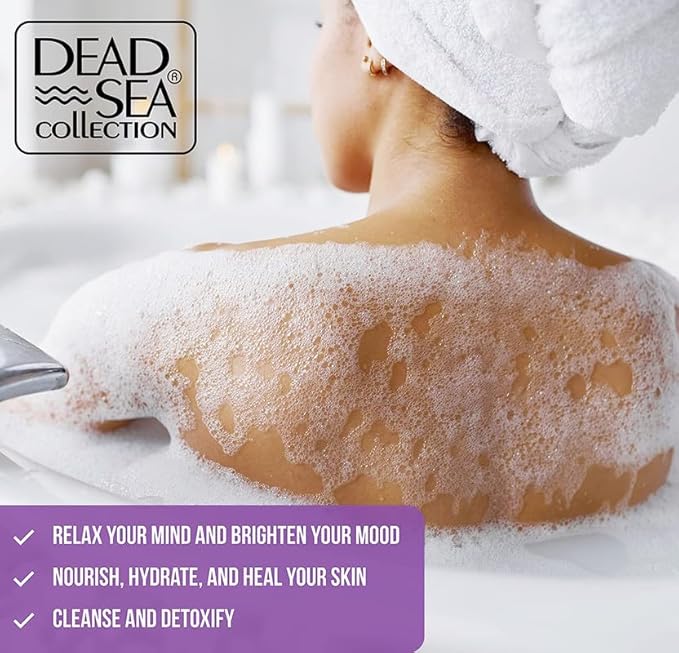 Dead Sea Collection Bubble Bath for Women and Men - with Lavender Oil and Pure Minerals - Nourishing and Moisturizing Skin - 33.8 Fl. Oz