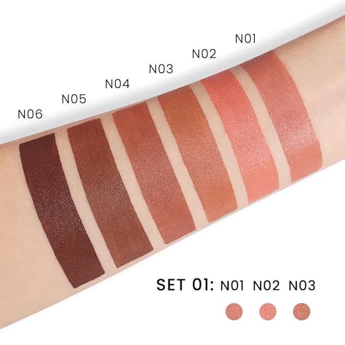 3 Pcs Matte Velvet Lipstick for Women Set,Nude Long Lasting Matte Lip Stick 24H Waterproof for Girls Natural Lip Makeup,Matte Non-Stick Lipstick Makeup for Women,labiales magicos 24 horas originales