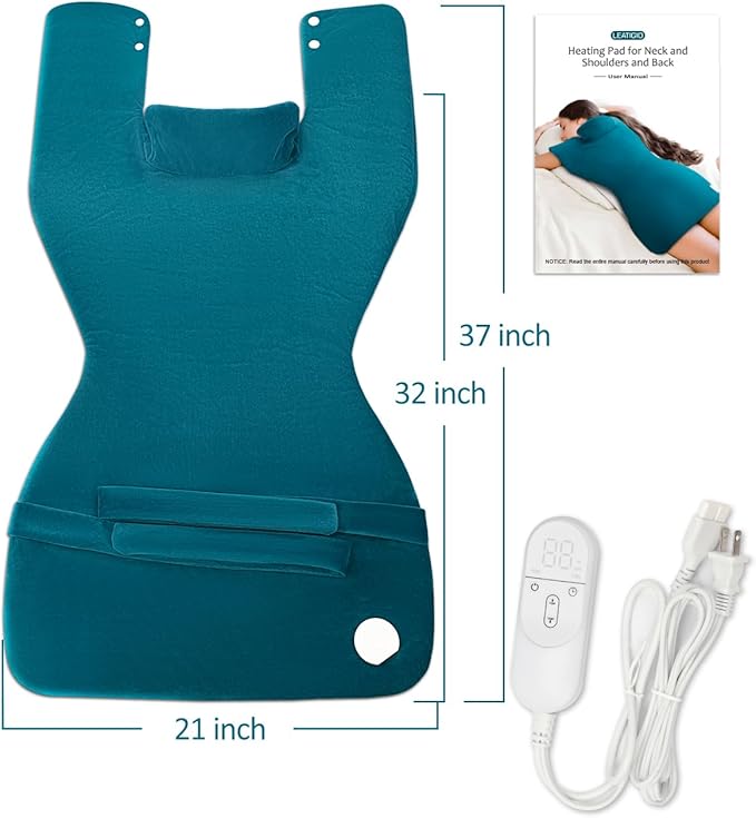 Heating Pad for Neck Shoulders Back Pain Relief, Electric Extra Large Heated Wrap for Full Body Relax, Dry/Moist Heat Pad, Christmas Birthday Gifts for Women Mom Grandma, Stocking Stuffers for Adults