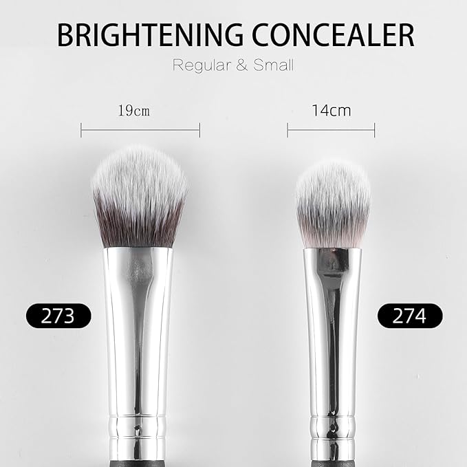 ENERGY Kitten Paw Concealer Brush – Precision Angled Makeup Brush for Under Eye & Spot Coverage – Soft Synthetic Bristles for Liquid & Cream Blending(273 Brightening Concealer Brush)