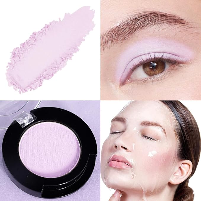 Monochrome Matte Eyeshadow Makeup Palette, Highly Pigmented Light Purple Eyeshadow Palette, Matte Pressed Powder Eye shadow Makeup, Single Vegan Eye Shadow, Daily Evening Women Girls Eyeshadow Gift12#
