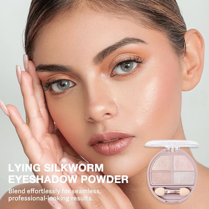 Eyeshadow Makeup Palette with Brush,Nude Gold Natural Neutral Powde Eye Shadow Palette for Older Women,Long Lasting Naturing-Looking,Lightweight,Waterproof,Eye Makeup Kit Travel Size,Vegan