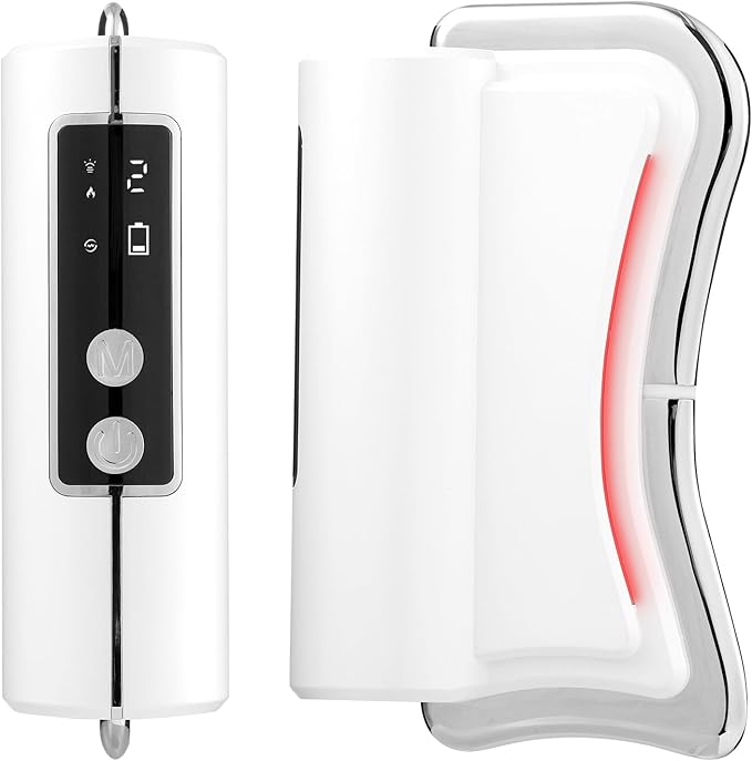 Muscle Scraper Tool Fit Face and Neck, Electric Guasha Tool for Face Relaxation & Skincare with Light-Care, Suitable Gifts for Woman Girlfriend and Wife