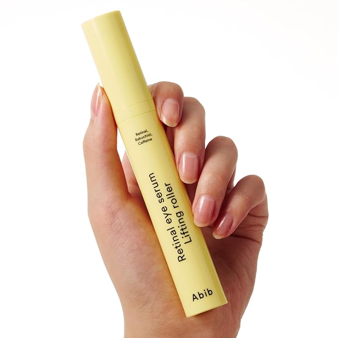 Abib Retinal Eye Serum Lifting Roller 0.5 Fl Oz,15ml | Anti-Aging Eye Applicator for Wrinkles, Puffiness, Dark Circles with Caffeine & Bakuchiol for Under Eyes | Travel Size Skincare Essential
