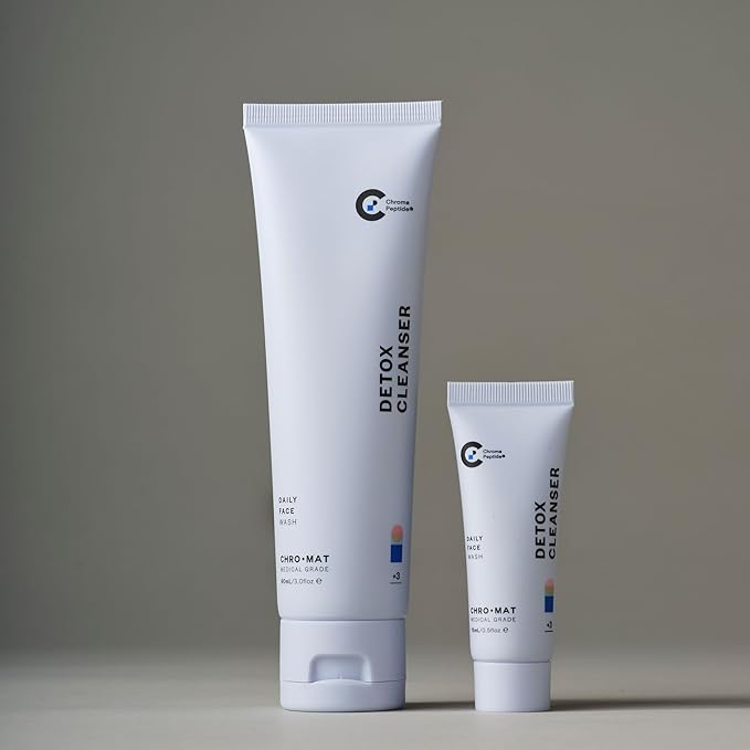 CHROMAT Detox Cleanser – 90mL – Daily Face Wash with Exfoliating Peptides, Hydration Boost, Skin Barrier Strengthening