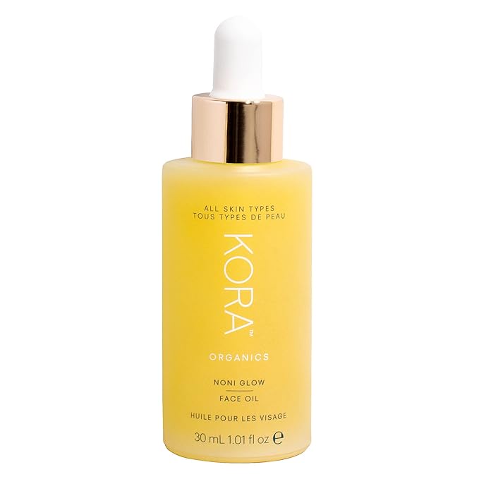 KORA Organics Noni Glow Hydrating Face Oil with Rosehip, Gua Sha Oil, Certified Organic, Cruelty Free, 1.01 fl oz - Beauty Products for Women