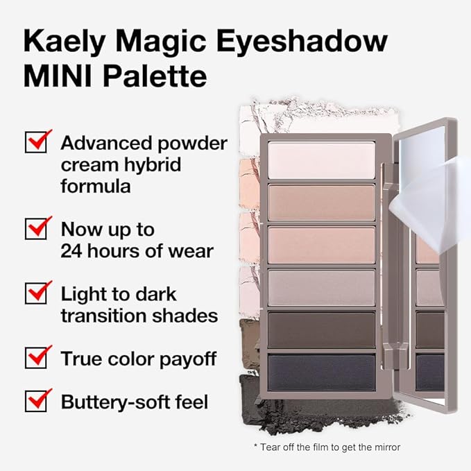Kaely 6 Color Mini Nude Eyeshadow Palette Makeup, Highly Pigmented Eye Shadow Palette Waterproof, Natural Matte Eye Shadow Palette, paleta de sombras de ojos, Vegan & Cruelty-free, 01