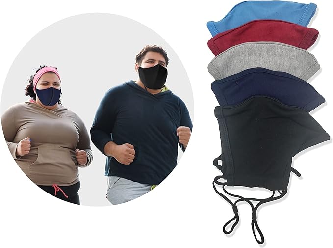 TUFF Face Mask Adult XL Large Size 3 Pack- C Shaped Design Making Breathing Easier