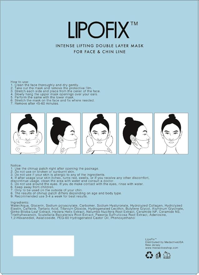 Lift & Firm V-Line Sculpting Mask – Advanced Chin & Jawline Shaping Solution for Tightening & Lifting. 5 Masks