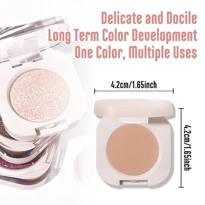 Monochrome Matte Eyeshadow, Brown Eye Shadow Makeup, Neutral Matte Pressed Powder,Single Vegan Eyeshadow, Highly Pigmented Natural Eyeshadow Palette,Single Long Lasting Nature Eye Make 04#