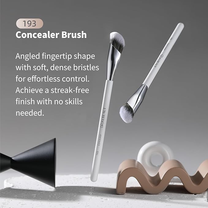 Concealer Brush, Angled Under Eye Makeup Small Foundation Precision Face Blending Brush (193 concealer brush)