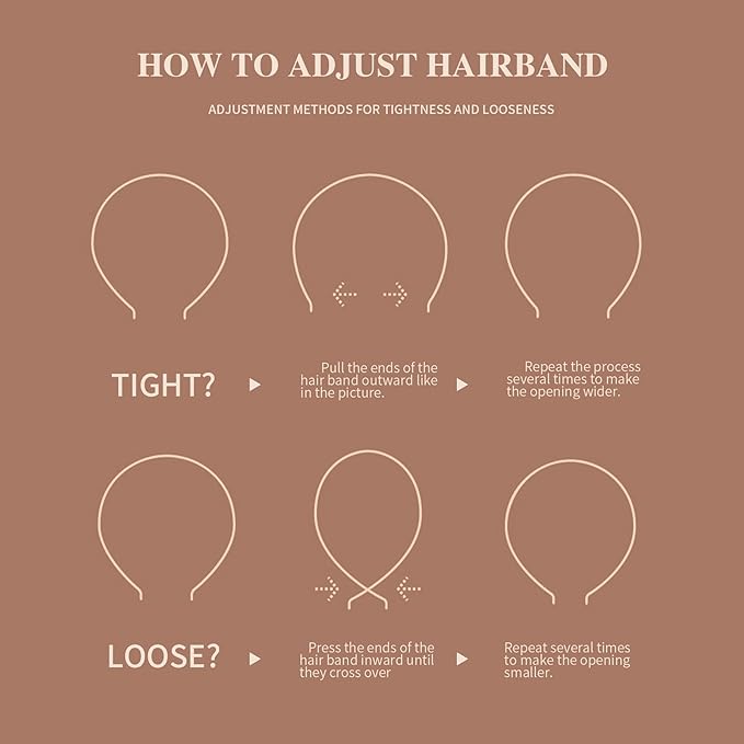 EVITA PERONI Hair Bands - Comfortable Thin Eyewear Headbands, No Pressure or Headache, Non-Slip Design for Women's Fashion - Mixed Black