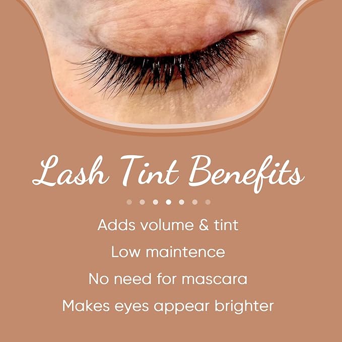 Lash Color Kit - Instant Eyelash Color Black Brow Color with Natural Effects, Safe & Easy to Use 8ml