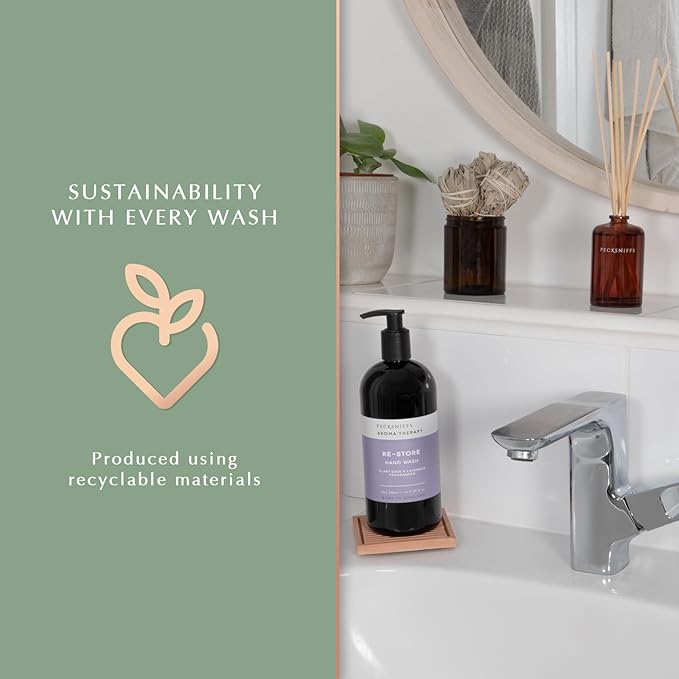 Pecksniff's Aroma:Therapy Re-Store Duo Caddy, 500 ml/16.9 fl oz Hand Wash and 500 ml/16.9 fl oz Hand & Body Lotion