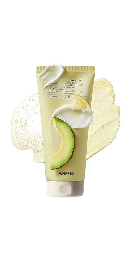 WHIPPED Cream Facial Cleanser Lavocado - Lime & Avocado Face Wash - For Dry Skin, EXTRA DEEP Moisturizing Cleanser, Niacinamide, Hyaluronic Acid, Vegan Korean Skincare, 4.5 oz