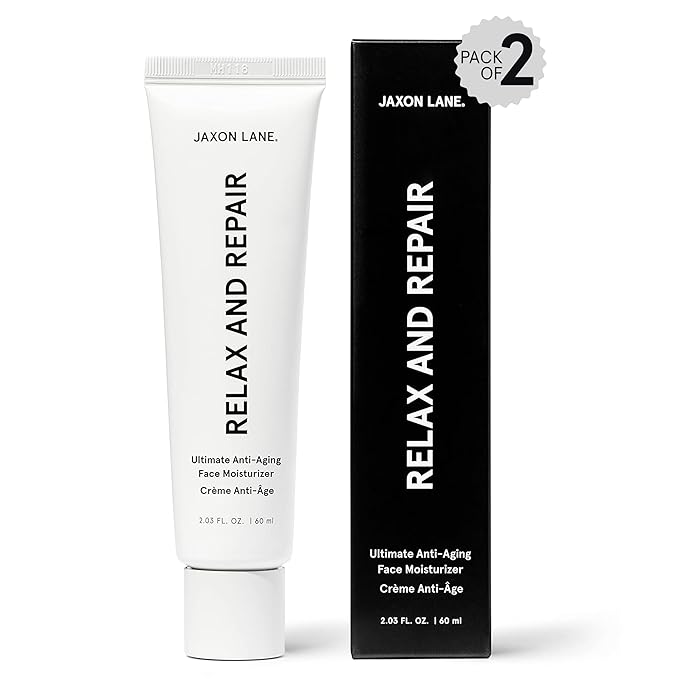 RELAX AND REPAIR Anti Aging Face Moisturizer for Men | Anti Wrinkle Cream, Night Cream, Eye Cream with Niacinamide (Vitamin B3), Hyaluronic Acid, Vitamin E & Ceramides For Skin (2Tubes)